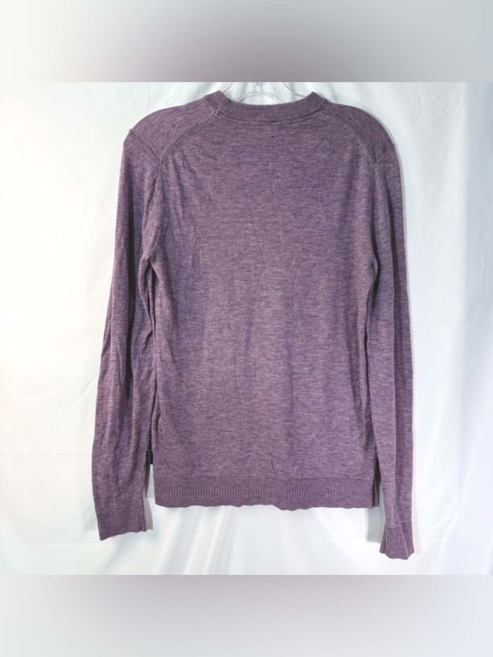 Ted Baker Wool Blend Pink And Purple Marbled Long Sleeve Crew Neck Sweater - Picture 9 of 14